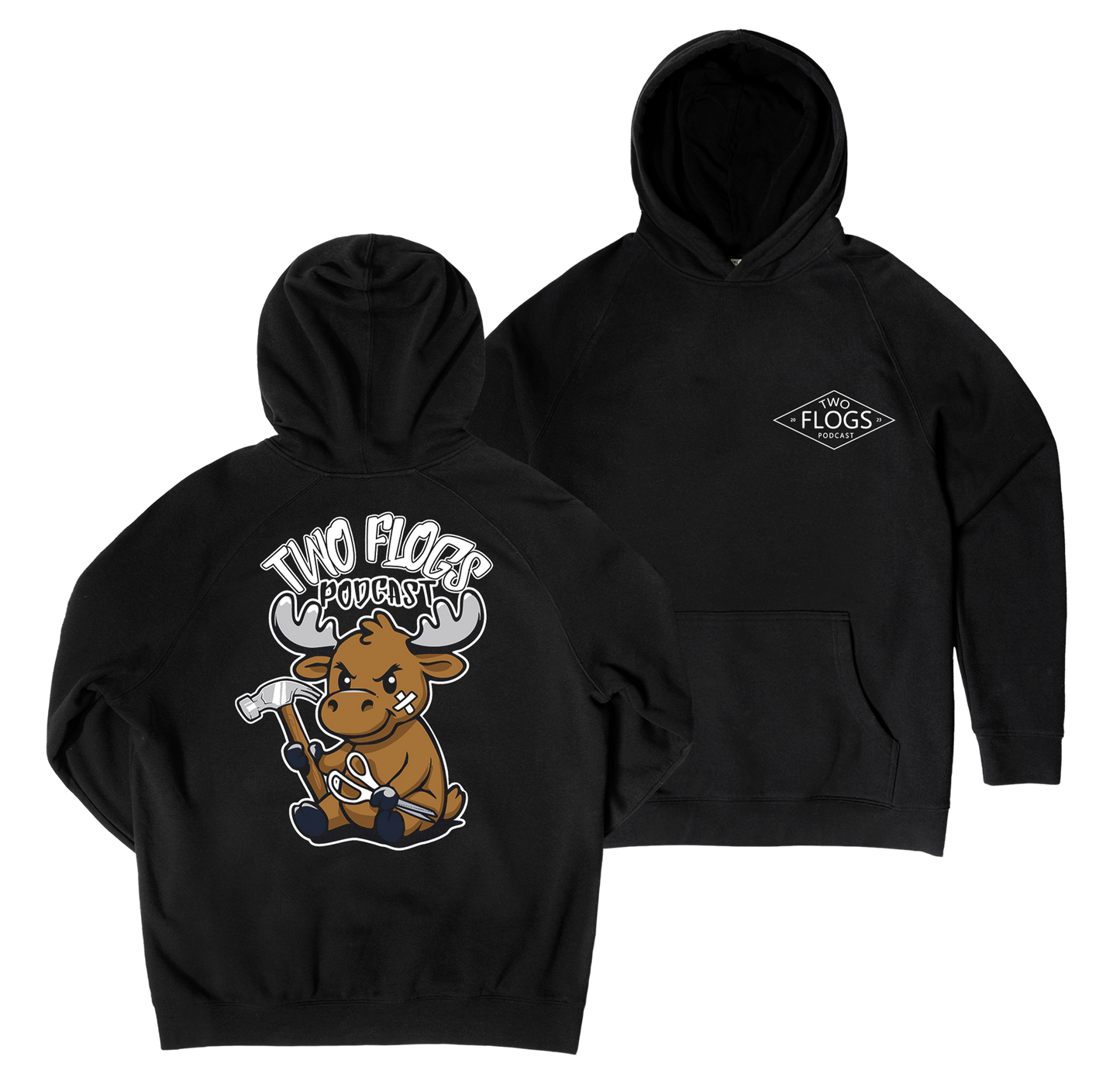 Baby Moose Adult Hoodie