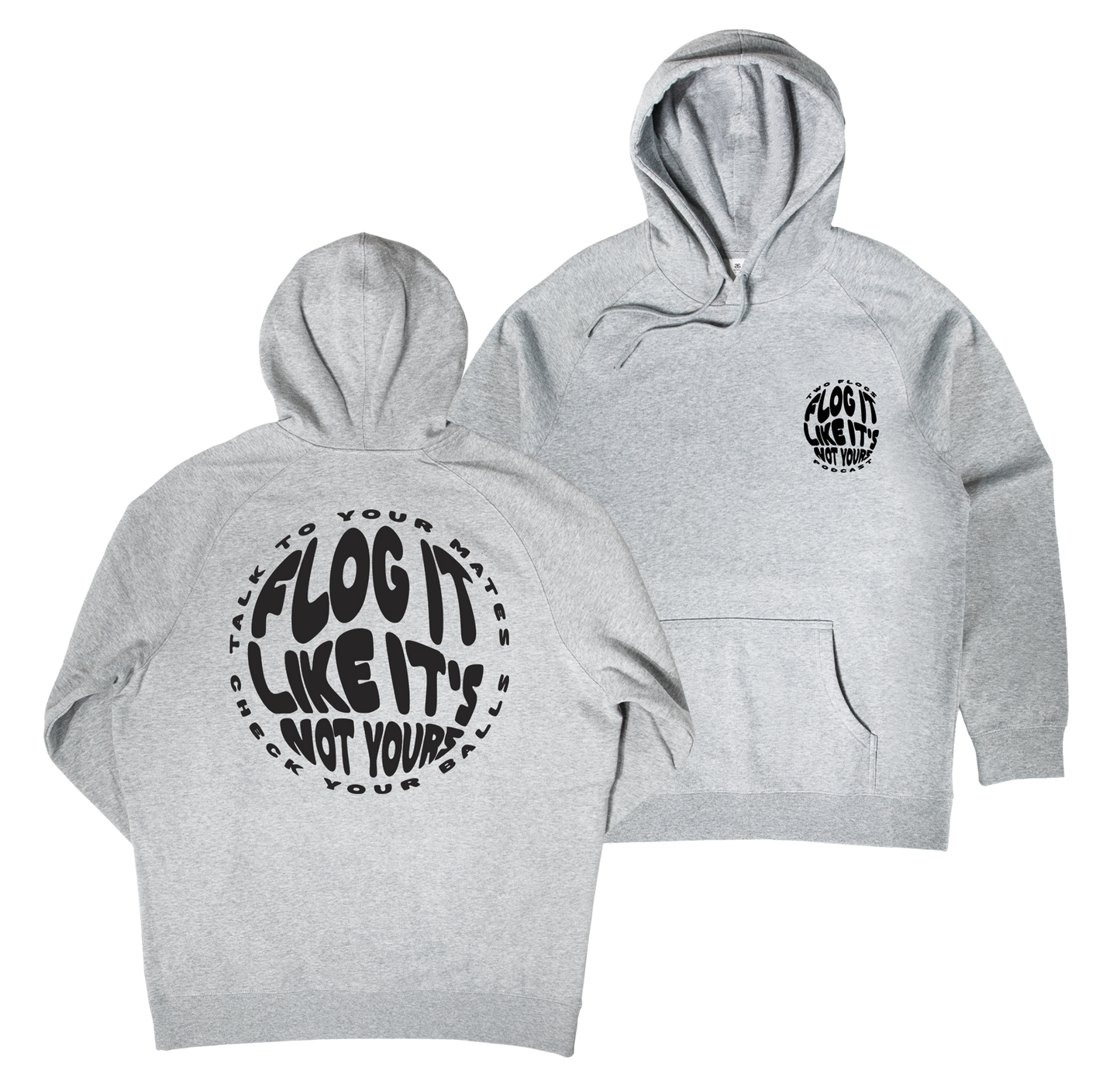 Flog It Hoodie - Grey Marle