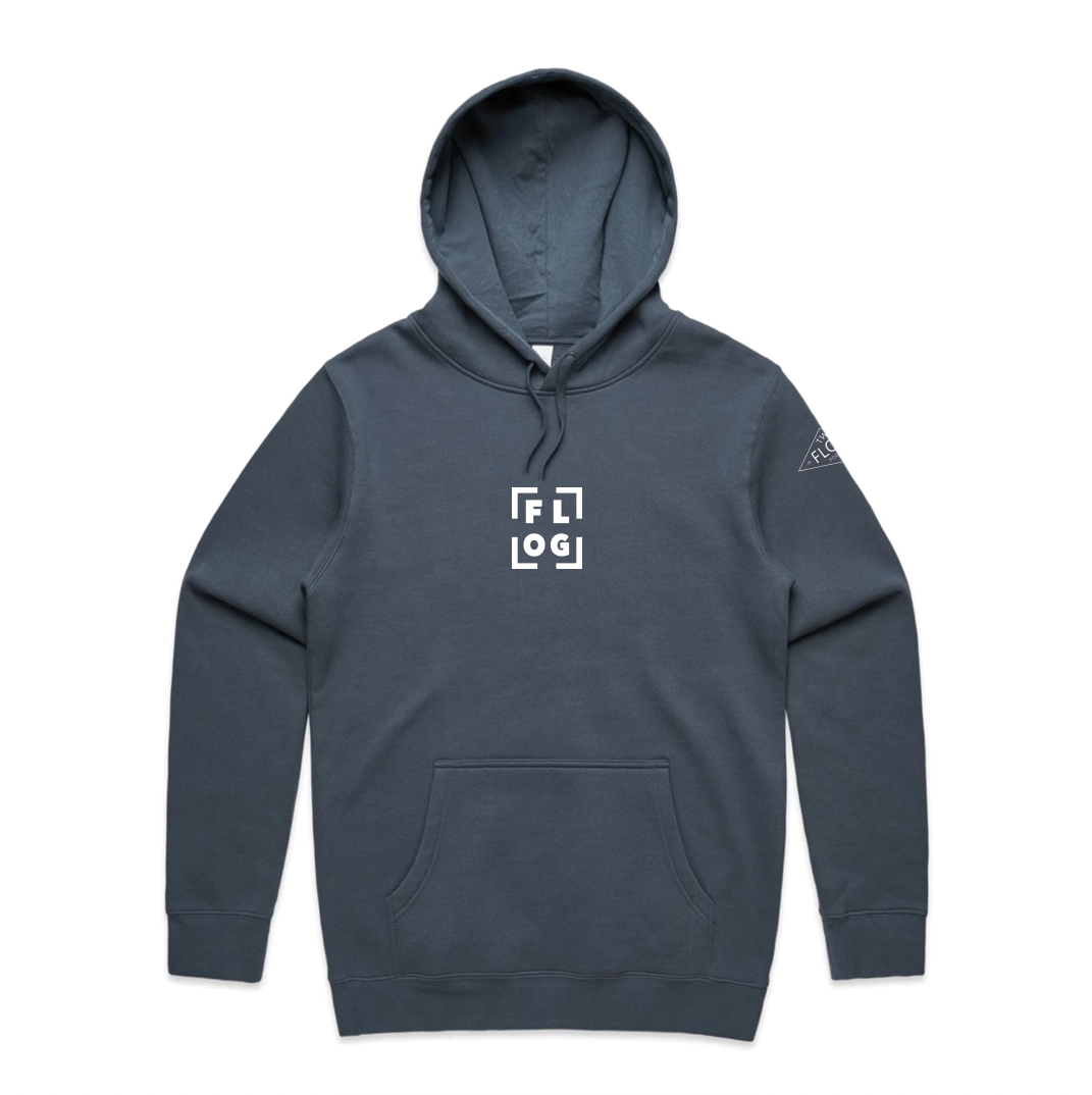 Flog Box Logo Hoodie - Petrol Blue - PRESALE