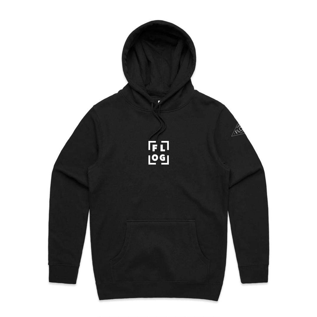Flog Box Logo Hoodie - Black - PRESALE