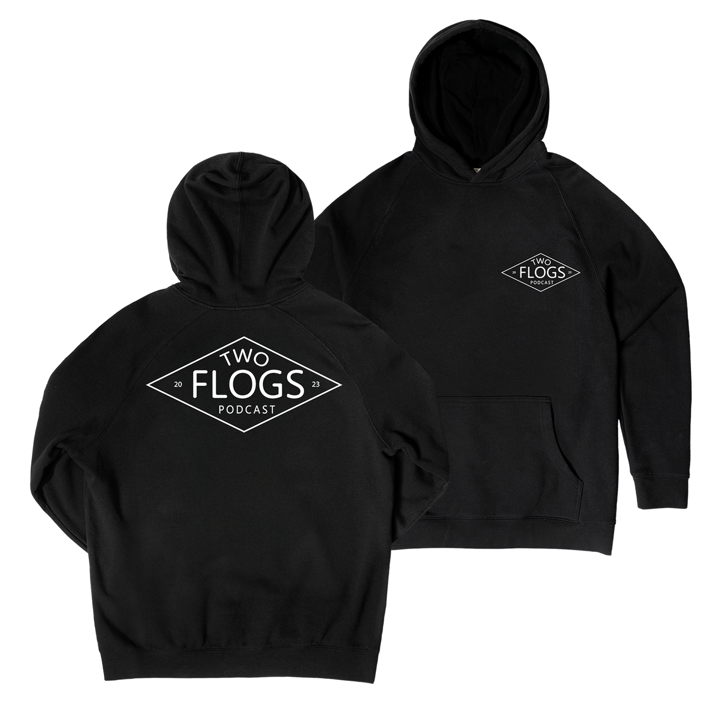 Two Flogs Diamond Adult Hoodie