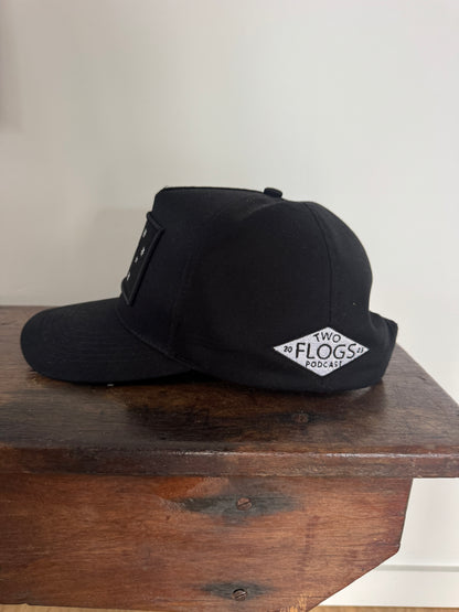 Two Flogs Black Austraian Flag Hat