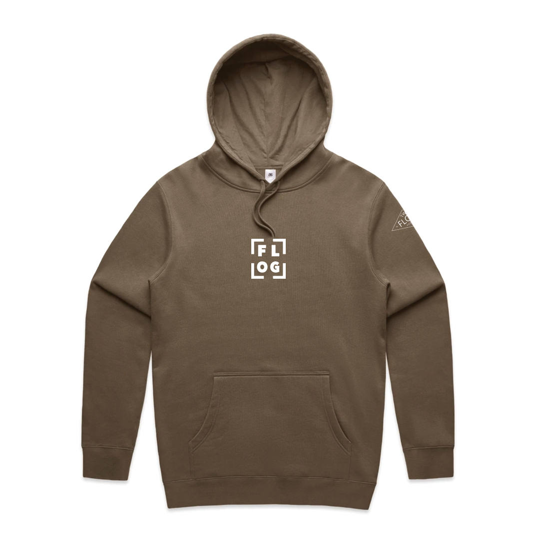 Flog Box Logo Hoodie - Walnut - PRESALE